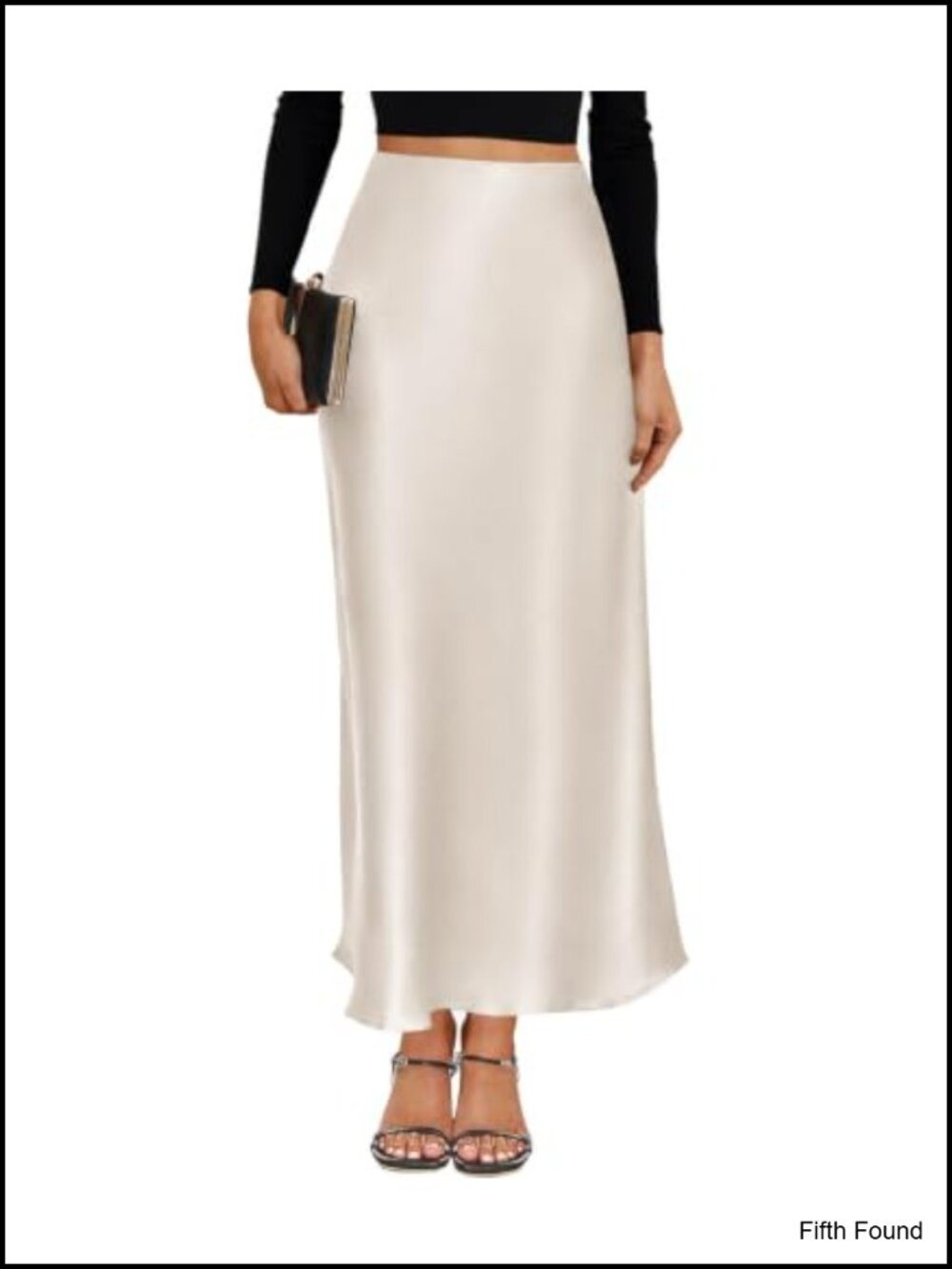 Satin High Waisted Maxi Skirt A-Line Long Skirt for Women